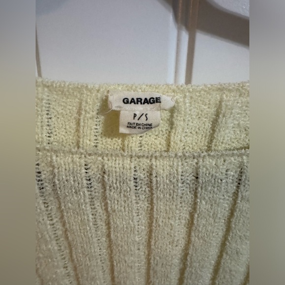 Garage Yellow Soft Ribbed Cropped Sweater - Picture 3 of 5